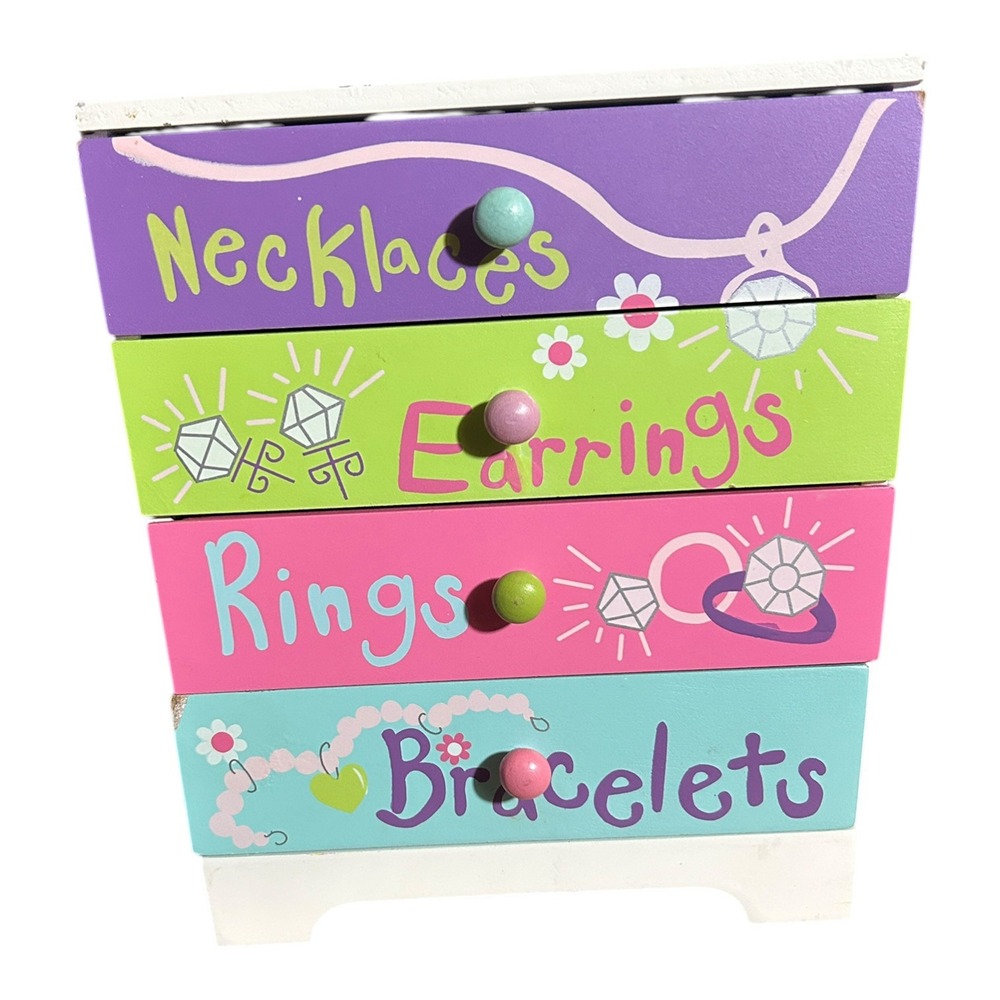 Girls Jewelry 4 Drawer Organizer